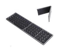 POENVFPO Tastiera Bluetooth Pieghevole Ultrasottile Portatile Wireless di Piccole Dimensioni per Dispositivi IOS (Grigio ferro)