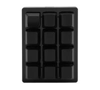 POENVFPO Tastiera da Gioco Meccanica a 12 Tasti Tastiera Macro Programmabile con Interruttore Rosso RGB Cablato Compatto USB per la Progettazione di Musica da Gioco (BLACK)