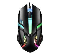 POENVFPO Tastiera di Gioco USB e Mouse del Retroilluminato per il Recondizionamento della Tastiera e del Mouse di Design Ergonomico per un Normale Calcolo degli Uffici (BLACK)
