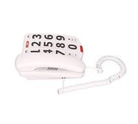 POENVFPO Telefono Fisso con Pulsante Grande con Volume Regolabile, Ultimo Numero di Riduzione per il Telefono Anziano e Domestico per Senior