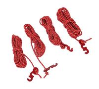 POENVFPO Tenda da Campeggio Tenda Cravatta Down Down 4pcs da 9,8 Piedi Lunghezza Regolabile Riflettente in Nylon con Alta Resistenza e Durata per Il Baldacchino da Campeggio all'aperto (Rosso)