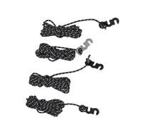 POENVFPO Tenda da Campeggio Tenda Cravatta Down Down 4pcs da 9,8 Piedi Lunghezza Regolabile Riflettente in Nylon con Alta Resistenza e Durata per Il Baldacchino da Campeggio all'aperto (Black)