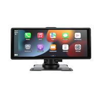 POENVFPO Touchscreen Stereo per Auto da 10,26 Pollici, Supporto per Carplay Bluetooth Mirror Link 4K HD Doppia Registrazione Dash Cam, con Fotocamera Anteriore e Posteriore 1080P