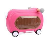 POENVFPO Valigia da Viaggio per Bambini in PP Valigia con Rotelle per Bambini 20 Litri Bagagli da Viaggio per con Luci e Musica 46 X 21 X 30 Cm per da 12 Mesi a 5 Anni Aereo (Rosa rossa)