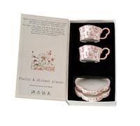 Poesia ceramica e farfalla lontana tazza di caffè -bianco+polvere