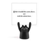 Poesia citazione vita come estate fiore memo titolare cartone animato gatto nero stand decorazione