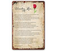 Poesia d'amore senza fine, cartello in metallo con citazioni di Rabindranath Tagore, poster e stampe di poesie su opere d'arte decorative per la casa, decorazioni murali per il bagno, 8x12 pollici