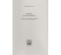 Poesia e non poesia. Note sulla letteratura europea del secolo de