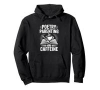 Poesia Genitorialità e caffeina - Scrittura amante festa del papà D Felpa con Cappuccio