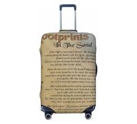 Poesia "Impronte nella sabbia" (5) Coprivaligia, protezione lavabile per valigia di alta qualità con cerniera di sicurezza e chiusura con fibbia, adatta a bagagli da viaggio da 18 a 32 pollici, tagl