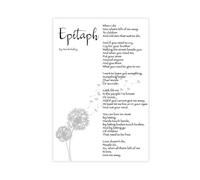 Poesia sulla morte - Epitaffio Poesia di Malloy Merrit, When I Die, Poesia sulla Morte, poster per l'estetica della stanza, stampa artistica da parete su tela, senza cornice, 60 x 90 cm