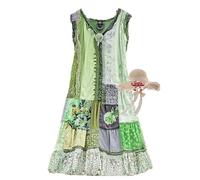 Poetchic Summer Dresses, Women's Boho Smocked Long Sleeve Maxi Dress Summer Casual Loose Floral Long Sundresses(Style-D,4XL)