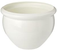 Poetic 512668 - Vaso di fiori "Siena" da giardino in polipropilene, 26 cm, bianco perla