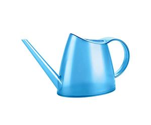 POETIC - Annaffiatoio decorativo per interni - Plastica robusta - Capacità 1,5 litri - Bocca lunga - Livello dell'acqua visibile - Colore blu