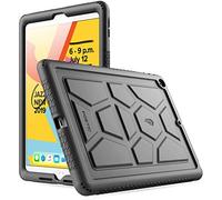 Poetic Apple iPad 10.2 Custodia,Serie Turtle Skin Custodia para Apple iPad 10.2 - Protezione Angolo/Paraurti,Presa,Suono-Amplificazione Custodia Protettiva in Silicone Apple iPad 10.2,Nero