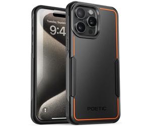 Poetic Custodia della serie Neon compatibile con iPhone 15 Pro da 6,1 pollici (versione 2023), custodia protettiva a doppio strato, resistente, robusta, leggera, sottile, antiurto, nera