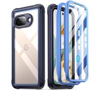 Poetic Custodia Guardian per Google Pixel 9A 5G (2025), pellicola protettiva integrata [funziona con ID impronte digitali], [2 cornici anteriori] [ricarica wireless] custodia integrale antiurto