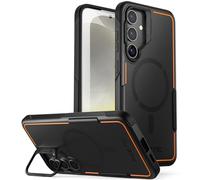 Poetic Custodia Neon per Galaxy S24 da 6,2", [supporto per fotocamera integrato] [compatibile con ricarica wireless], custodia protettiva a doppio strato, robusta, sottile, antiurto, nera