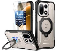 Poetic Custodia per OnePlus 15, compatibile con MagSafe, copertura protettiva a prova di caduta di grado militare | Anello magnetico girevole a 360° | Protezione dello schermo in vetro temperato |