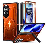 Poetic Custodia per Samsung Galaxy Z Fold 8 Ultra [protezione cerniera] [compatibile con MagSafe] [pellicola protettiva in vetro temperato] copertura integrale robusta antiurto con cavalletto