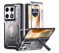 Poetic Custodia pieghevole per Motorola Moto Razr, protezione con cerniera, compatibile con MagSafe, pellicola protettiva integrata, robusta e antiurto, con cavalletto, colore: canna di fucile
