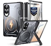 Poetic Custodia protettiva per Samsung Galaxy Z Fold 8, con cerniera, compatibile con MagSafe, pellicola protettiva in vetro temperato, robusta, antiurto, con cavalletto, colore: canna di fucile