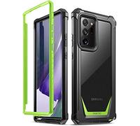 Poetic Custodia serie Guardian compatibile con Galaxy Note 20 Ultra, copertura antiurto ibrida integrale, senza protezione integrata per lo schermo, verde/trasparente