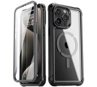 POETIC Guardian MagPro Custodia compatibile con iPhone 15 Pro 6,1 pollici, compatibile con MagSafe, Full Body Hybrid Antiurto, Cover trasparente con pellicola protettiva integrata, colore: