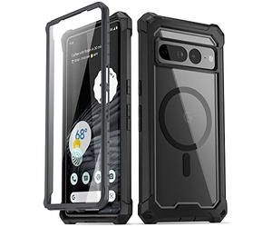 Poetic Guardian MagPro - Custodia compatibile con Pixel 7 Pro, compatibile con MagSafe, pellicola protettiva integrata per lo schermo compatibile con ID impronte digitali, custodia robusta ibrida