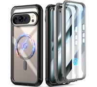 Poetic Guardian MagPro - Custodia per Google Pixel 10 Pro XL 5G, compatibile con MagSafe e Fingerprint ID], [2 cornici anteriori], copertura integrale antiurto trasparente con pellicola protettiva