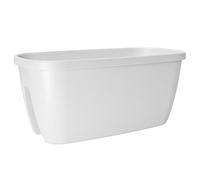 Poetic My City Garden - Fioriera balustrata con riserva d'acqua, Bianco, 59.8 x 29.6 x 26.2 cm