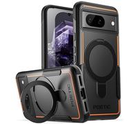 Poetic Neon MagPro - Custodia compatibile con Pixel 8 5G da 6,2", compatibile con MagSafe, a doppio strato, resistente, robusta, antiurto, con supporto ad anello magnetico, colore nero