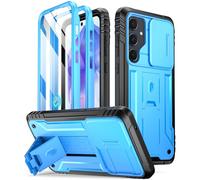 Poetic Revolution Case - Custodia antiurto per Samsung Galaxy A55 5G, copertura per fotocamera a diapositiva da 6,1 m, testata contro le cadute, integrale, grado militare, cavalletto, protezione