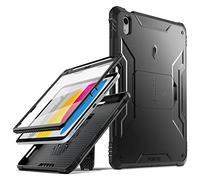 Poetic Revolution Case for iPad (A16) 11th / 10th Generation (2025/2022), Full-Body Rugged Shockproof Cover with Kickstand and Built-in-Screen Protector, Only Applicable to iPad 11/10.9 Inch, Black