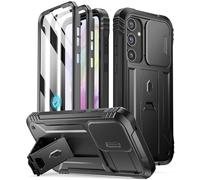 Poetic Revolution - Custodia compatibile con Galaxy A35 5G, custodia per fotocamera scorrevole, pellicola protettiva funziona con ID impronte digitali, custodia antiurto di grado militare, con