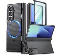Poetic Revolution - Custodia flessibile per Galaxy Z Fold 7, cavalletto pieghevole nascosto, protezione con cerniera, compatibile con MagSafe, custodia integrale antiurto per Galaxy Z Fold 7, con