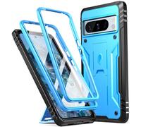 Poetic Revolution - Custodia per Google Pixel 8 Pro 5G da 6,7 pollici, pellicola protettiva integrata per schermo con ID impronte digitali, custodia protettiva robusta e antiurto con cavalletto,