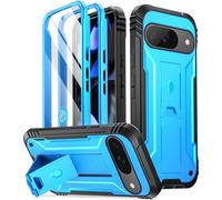 Poetic Revolution - Custodia per Google Pixel 9/9 Pro 5G 6,3", protezione schermo integrata, funziona con ID impronte digitali, copertura protettiva integrale di grado militare, robusta, antiurto, con
