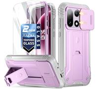 Poetic Revolution - Custodia per OnePlus 15 5G, copertura per fotocamera scorrevole, 2 pellicole proteggi schermo in vetro temperato, testato contro le cadute di grado Mil, custodia antiurto a doppio