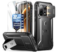 Poetic Revolution - Custodia per OnePlus 15 5G, [custodia per fotocamera scorrevole], [test di caduta di grado Mil-Grade 6,1 m), robusta copertura antiurto a doppio strato con cavalletto, nero