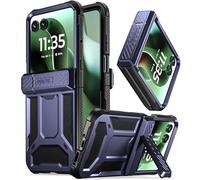 Poetic Spartan - Custodia per Motorola Moto Razr Ultra 2025, [cavalletto] [protezione cerniera] [testato contro le cadute di grado Mil], custodia protettiva robusta antiurto con cavalletto, blu