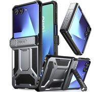 Poetic Spartan - Custodia protettiva per Samsung Galaxy Z Flip 7, con cavalletto, protezione con cerniere, testata contro cadute da 5,1 m, resistente agli urti, per Galaxy Z Flip7, colore: canna di