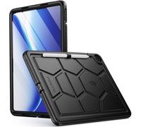 Poetic TurtleSkin - Custodia per OnePlus Pad Go 2 da 12,1 pollici (2025), resistente, antiurto, robusta, adatta ai bambini, in silicone, con scomparto per penna, colore nero