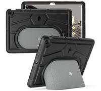 Poetic TurtleSkin - Custodia per tablet Google Pixel da 11 pollici (2023), resistente, antiurto, robusta, adatta ai bambini, in silicone, colore nero