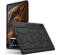 Poetic TurtleSkin Custodia progettata per Samsung Galaxy Tab S8 Ultra Case 14,6 pollici 2022, resistente agli urti, robusta custodia in silicone per bambini, protezione dalle cadute, nera