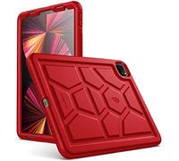 Poetic TurtleSkin - Custodia resistente progettata per iPad Pro 11 2021 (3a generazione) e 2020 (2a generazione) e 2018 (1a generazione), robusta custodia in silicone per bambini, colore: Rosso