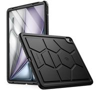 Poetic TurtleSkin Series progettata per iPad Air 13 (2024), custodia protettiva in silicone resistente antiurto per bambini, colore nero