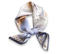 PoeticEHome Foulard in 100% Seta di Gelso Pura - Sciarpa Quadrata Donna Collo e Testa con Confezione Regalo - 68x68 cm