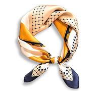 PoeticEHome Foulard in 100% Seta di Gelso Pura - Sciarpa Quadrata Donna Collo e Testa con Confezione Regalo - 68x68 cm