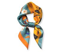 PoeticEHome Foulard in 100% Seta di Gelso Pura - Sciarpa Quadrata Donna Collo e Testa con Confezione Regalo - 68x68 cm